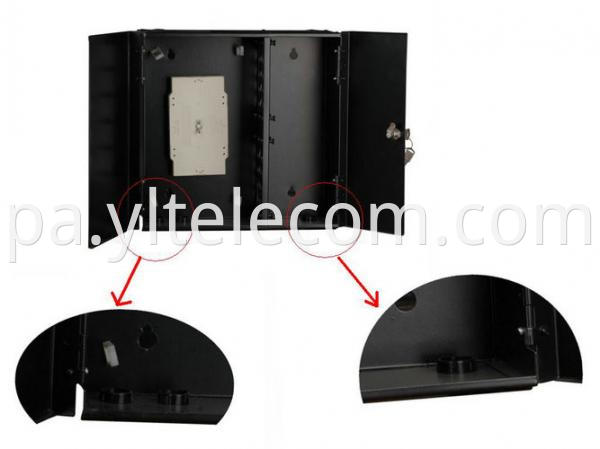 double_door_wall_mounted_fiber_optic_termination_box_with_key_12_48_72_core
